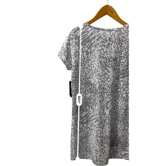 Marc NY Causal Short Sleeve V Neck Abstract Print Shift Dress Size S - Picture 4 of 8